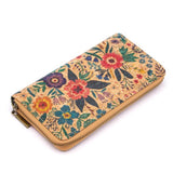 Flower Cork Zipper Wallet