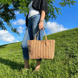 Geometric Cork Tote