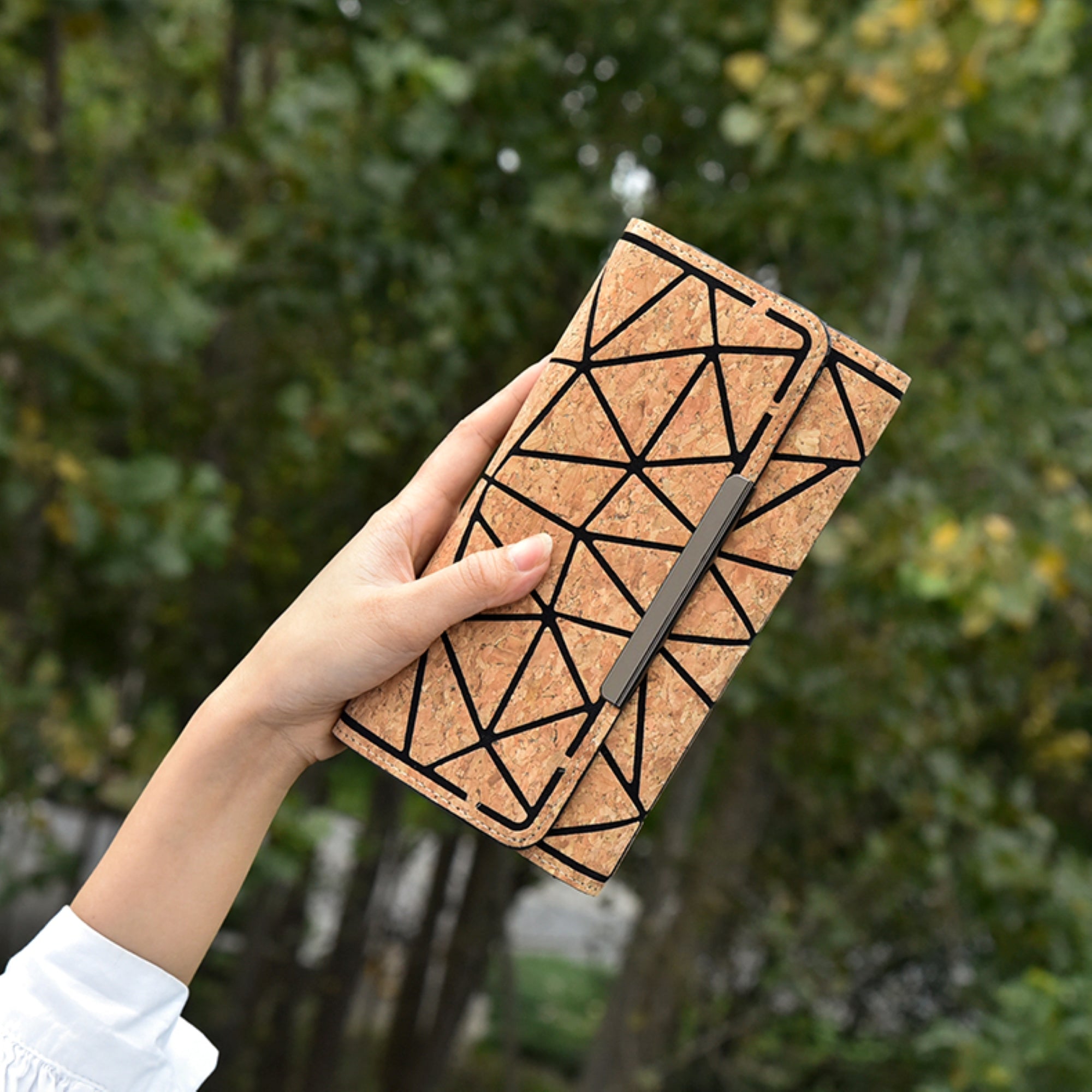 Geometric Cork wallet Trifold – Cork Culture US