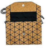 Geometric Cork Shoulder Bag Envelop Style
